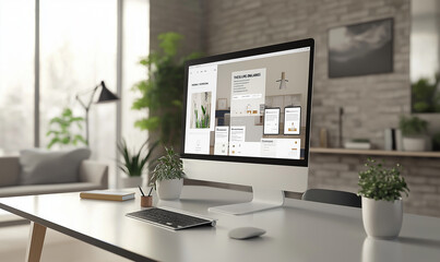 Nowoczesne biuro - mockup