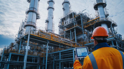 Engineers at an industrial plant use a SCADA system to control and monitor equipment. 