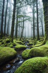 Fototapeta premium moss forest