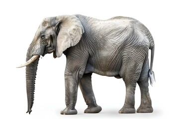 Obraz premium A close up of an elephant on a white background