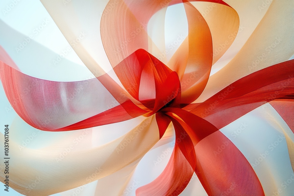 Aufkleber delicate ribbons and abstract shapes combine to create a festive representation of gift boxes, celeb