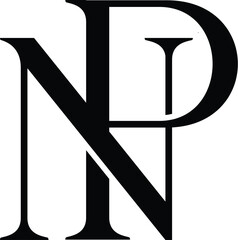 vector NP, NP luxury fashion logo