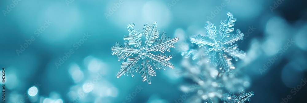 Aufkleber these shimmering snowflakes float gracefully, reflecting light and creating a magical winter atmosph