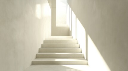 Obraz premium Sunlight Illuminating Staircase