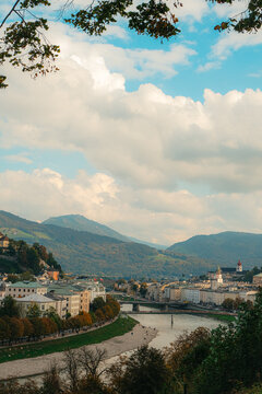 Salzburg in Autumn. Austria, 2022. 