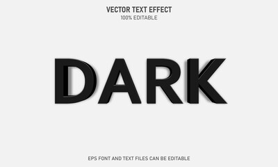 Dark 3d style black color editable text effect