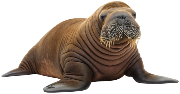Majestic walrus isolated arctic, magnificent wildlife animal ocean, powerful sea winter polar, remarkable mammal nature wild, marine arctic sentinel