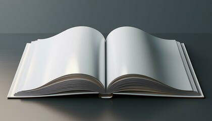 open book with blank pages