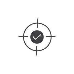 Accuracy icon Flat simple outline set