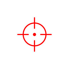 Aim icon Flat simple outline set