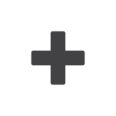 Add icon Flat simple outline set