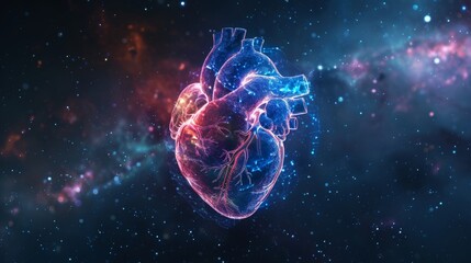 A heart is shown in a pinkish purple color with smoke surrounding it. The heart is surrounded by a blurry background, which gives the impression of a dream or a surrealistic scene
