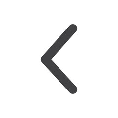 Arrow left icon Flat simple outline set