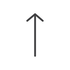 Arrow up icon Flat simple outline set