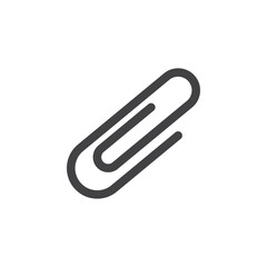 Attachment clip icon Flat simple outline set