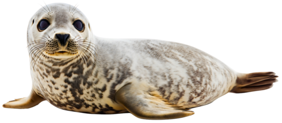 Graceful seal isolated animal, majestic grey wildlife fauna, aquatic sea marine mammal, untamed gray wild ocean nature, maritime creature essence