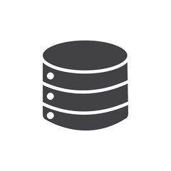 Database icon Flat simple outline set
