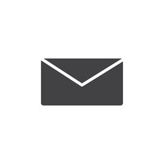 Envelope icon Flat simple outline set