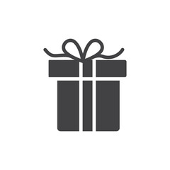 Gift boxes icon Flat simple outline set