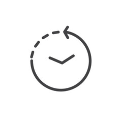 History icon Flat simple outline set