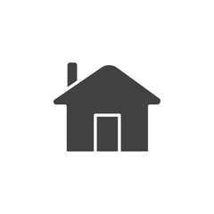 House icon Flat simple outline set