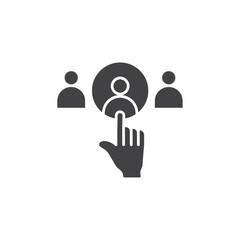 Job candidate icon Flat simple outline set
