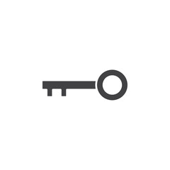 Key icon Flat simple outline set