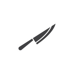 knife icon Flat simple outline set