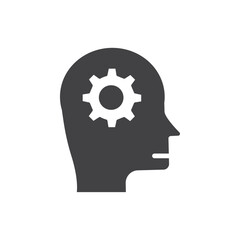 Knowledge icon Flat simple outline set