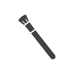 Makeup brush icon Flat simple outline set