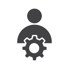 Manage icon Flat simple outline set