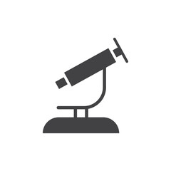 Microscope Icon Flat simple outline set
