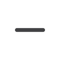 Minus Icon Flat simple outline set