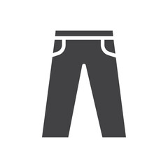 Pants Icon Flat simple outline set