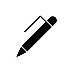Pen icon Flat simple outline set
