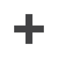 Plus icon Flat simple outline set