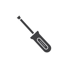 Screwdriver icon Flat simple outline set