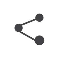 Share icon Flat simple outline set