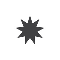 Starburst Icon Flat simple outline set