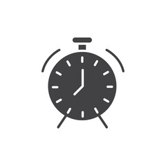 Time clock icon Flat simple outline set