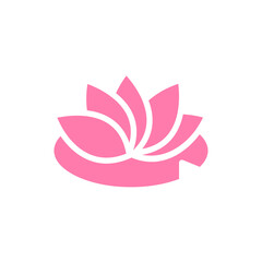 Water lily icon Flat simple outline set