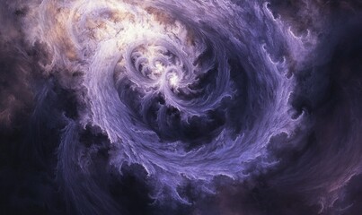 Obraz premium A swirling purple cloud with a white center
