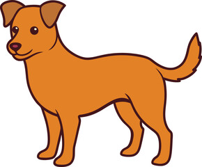 Dog color icon. Dog sign and symbol. Dog vector art isolated on white background.