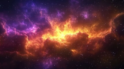 Fototapeta premium Colorful space galaxy cloud nebula in a 3D cartoon rendering Stary night cosmos and supernova background wallpaper for universe science astronomy