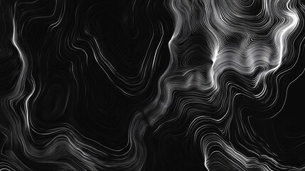 Abstract line art design featuring a black background
