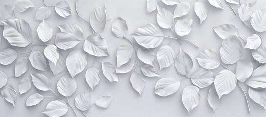White petals minimalist wall design