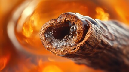 Cinnamon Stick in Amber Liquid