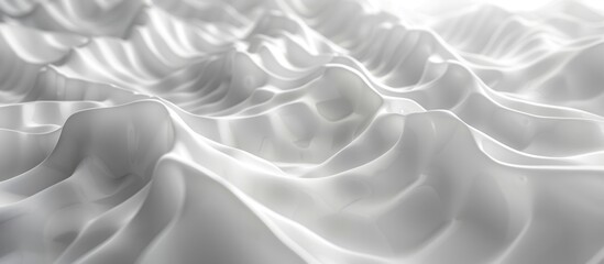 Obraz premium Abstract white wavy background with soft folds.