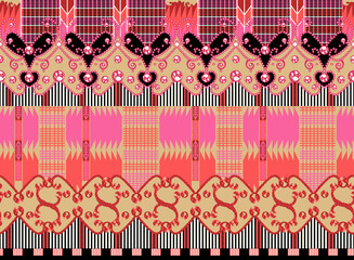 seamless beautiful wallpaper cards border design floral leaf vintage ornament Victorian geometric ethnic print paisley pattern