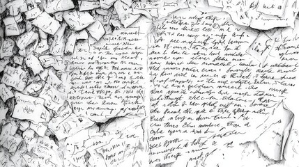 Gelato Delights in Italy - Handwritten Black and White Illustration